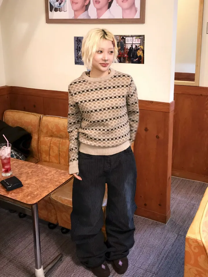 ♨주문폭주♨ #블랙 스트라이프 생지 데님 (당일 배송) 상세 이미지 6
