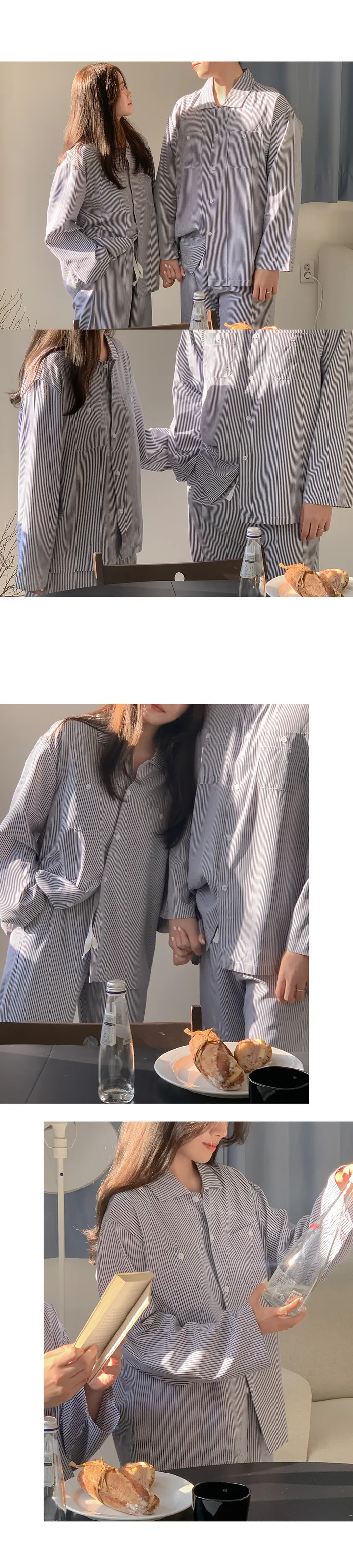 J'eu 슬로어 스트라이프 파자마세트 3color, 2size 상세 이미지 13