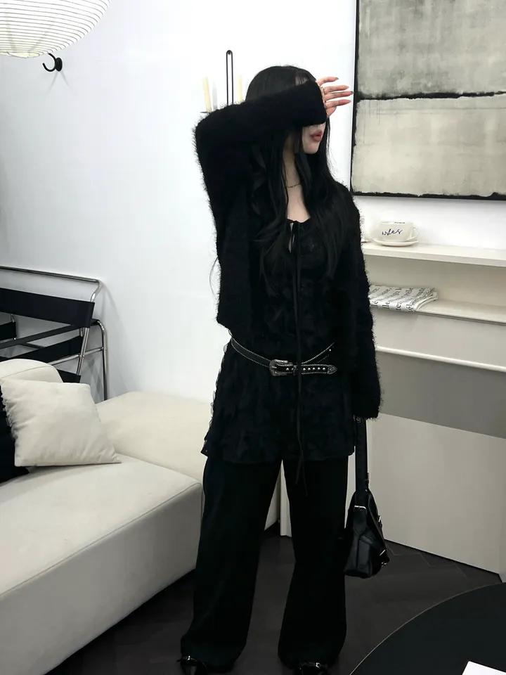 [최저가 할인중%🌼]스노우 퍼 가디건 3color 상세 이미지 39