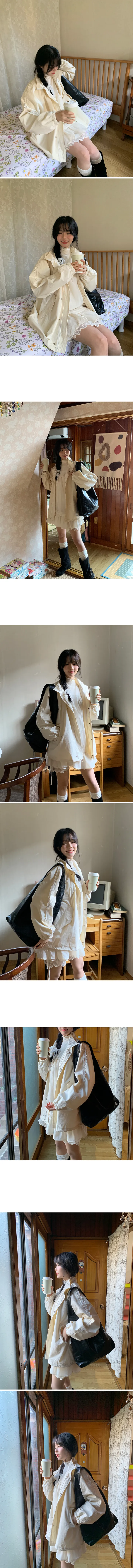 [자체제작] 블룸 레이스 오버핏 야상 상세 이미지 12