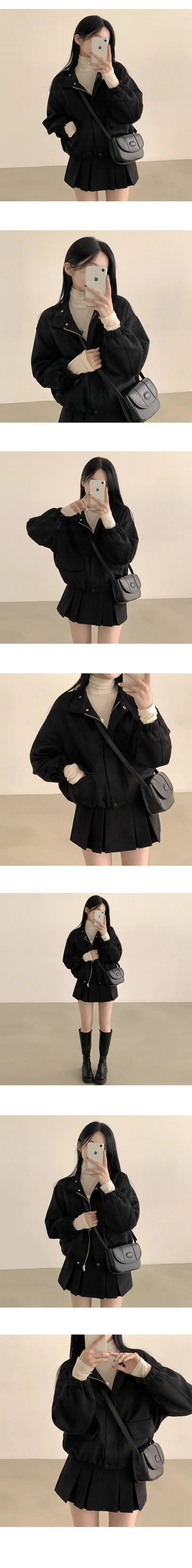 [아방핏/부드러워요] 귀여움 가득, 스웨이드 하이넥 차이나 포켓 점퍼 (3color) 상세 이미지 6