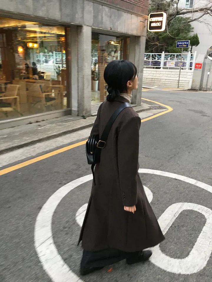스테이 브이넥 롱코트 (3color) 상세 이미지 24