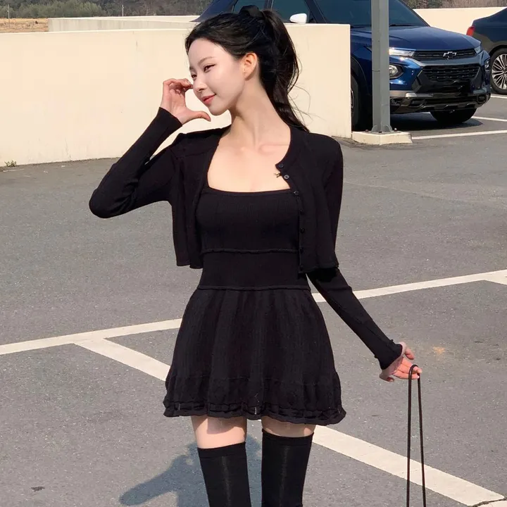 [여리무드🌹] 미닛 가디건 나시 원피스 세트 / 나시원피스 캉캉원피스 플레어 플리츠 미니원피스 니트 여름원피스 골지원피스 얇은 봄가디건 봄원피스 크롭가디건 골지가디건 볼레로 상세 이미지 39
