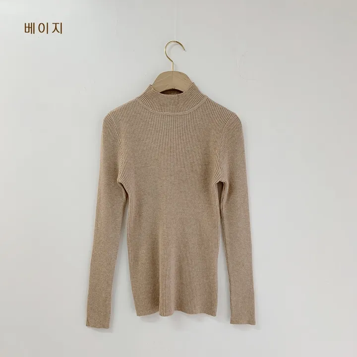 💕1+1할인/후기극찬💕캐시미어급 부드러움 겨울 골지 반폴라 니트 상세 이미지 14