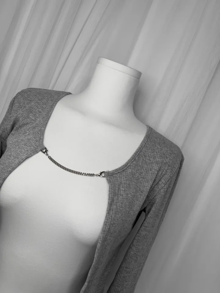 🚀당일발송🚀 chain cardigan / 유니크 체인 크롭 골지 끈 골지 볼레로 가디건 여름볼레로 여름가디건 크롭볼레로 크롭가디건 여름가디건 여름볼레로 상세 이미지 23