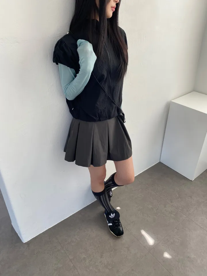3일만할인[자체제작🍑국내고퀄/러블리룩📸] 시어서커 퍼프 셔링 반목 바람막이 상세 이미지 10