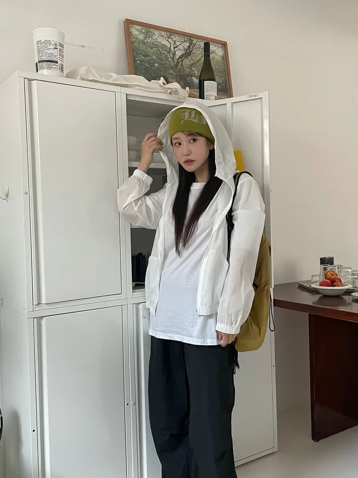 [🔥반응폭주/살안타템/휘뚜루~]샐리 고프코어 후드 바람막이 윈드 브레이커 점퍼 상세 이미지 9