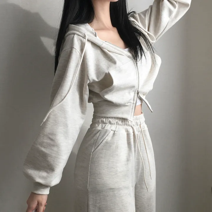 만족도100% 휘뚤마뚤 무지 투웨이 크롭후드집업 4color 상세 이미지 35