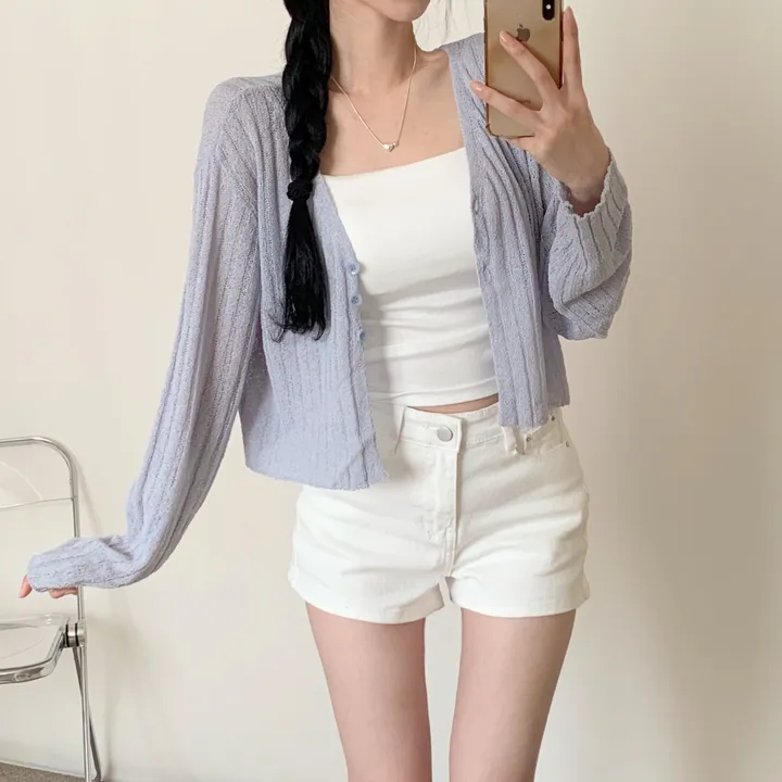 [청순여리핏🌸/살탐방지] 부클 골지 크롭 가디건 상세 이미지 10