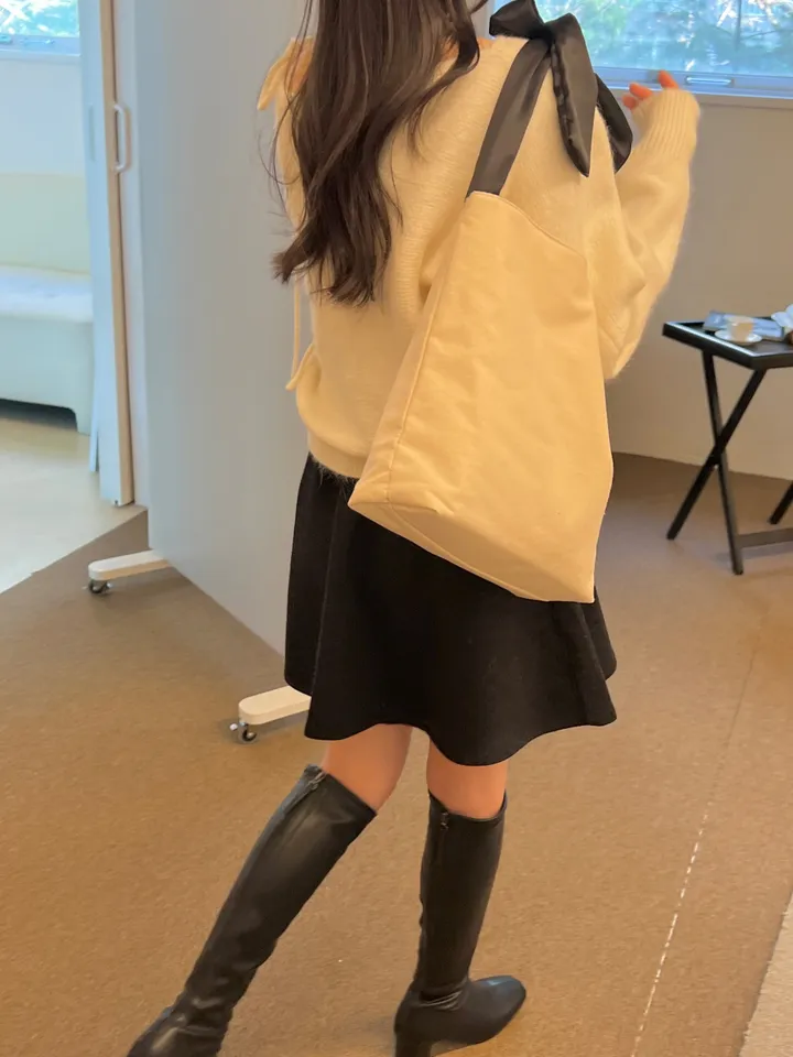 봄신상 리본 에코백 캔버스 가방(캐쥬얼, 리본포인트백) 상세 이미지 19