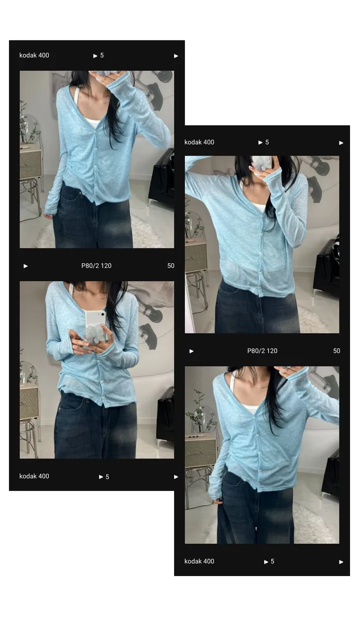 [핏 보장/ 간절기템] 샤인 시스루 가디건 (6color) 상세 이미지 20