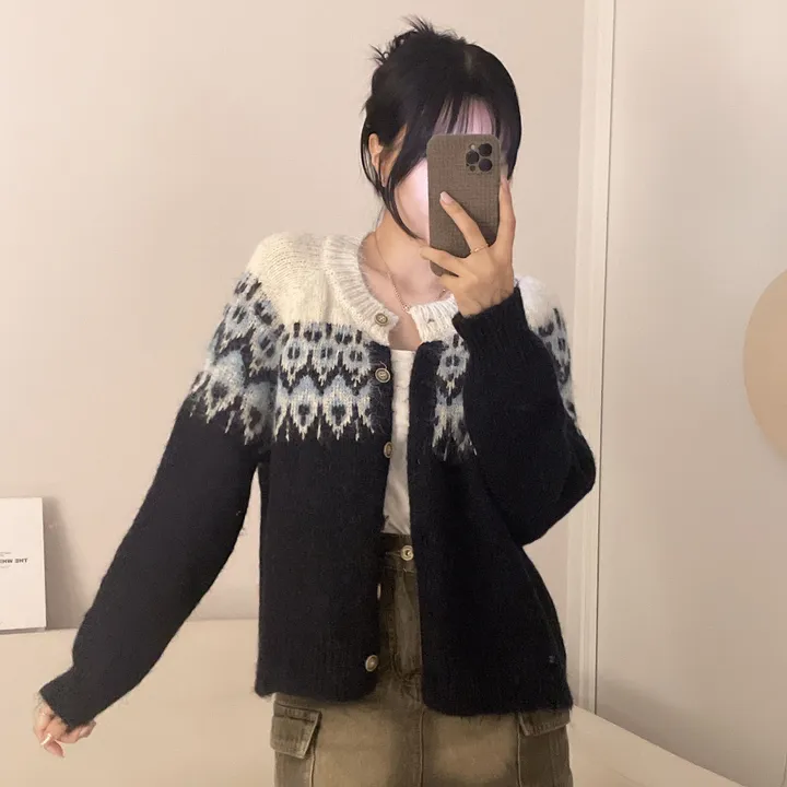 [손등덮는/🧶여리포근] 겨울 필수 아이템! 아벨 노르딕 앙고라 긴팔 니트 가디건 상세 이미지 20