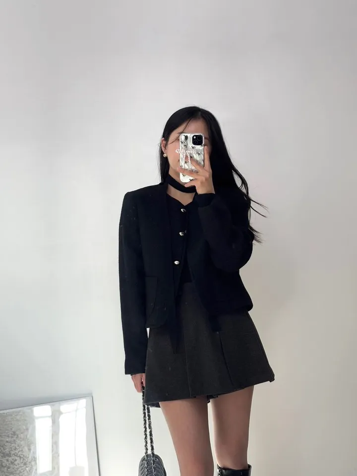 [봄신상할인💛/고퀄] 비엔느 트위드 노카라 울 자켓 (3color) 상세 이미지 35