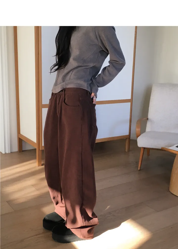 [5col🤎] 폴먼 양기모 와이드 코튼 팬츠 상세 이미지 4