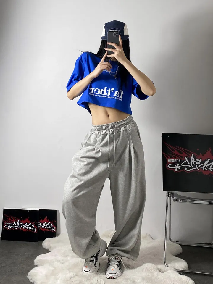 핀탁 팝 조거 팬츠 무대의상 댄스 축제 단체복 방송 걸스힙합 y2k 상세 이미지 7