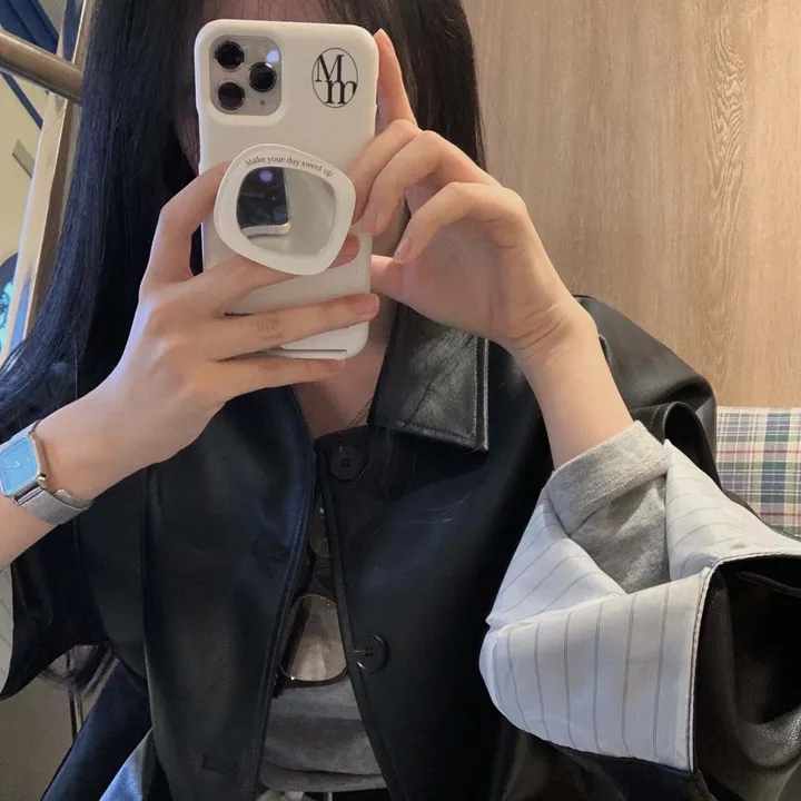 [힙덮는기장감~/블랙 당일출고🎉] 자체제작 #크치Made 오디너리 롤업 오버핏 하프 레더자켓 - jk 상세 이미지 19