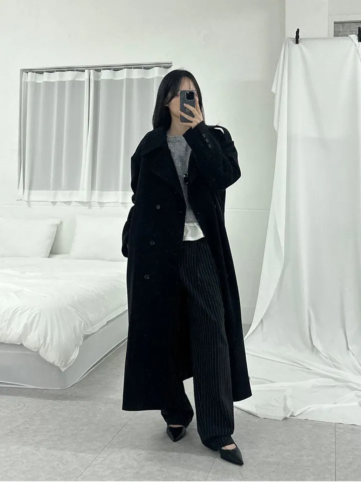 [Unisex] Mael maxi coat (3co) / 울 오버 루즈핏 누빔 안감 벨트 맥시 코트 상세 이미지 37