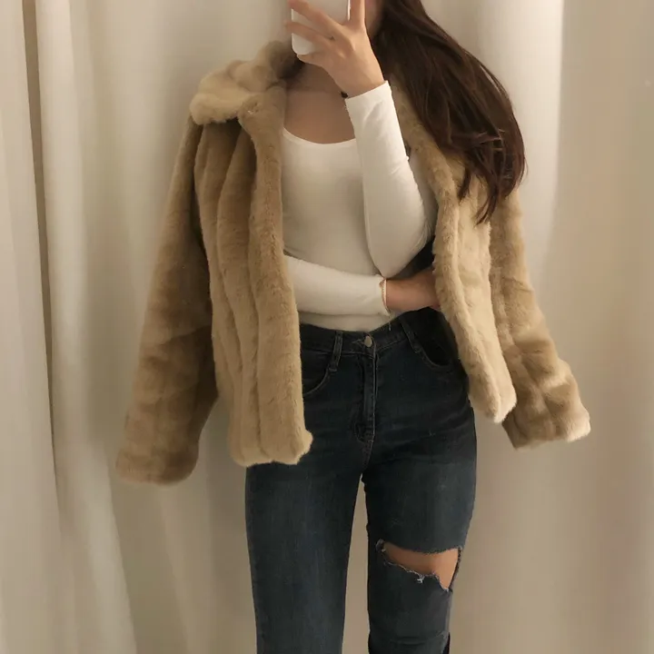 [당일발송🚀] 몽글몽글 밍크 페이크퍼 자켓 상세 이미지 12
