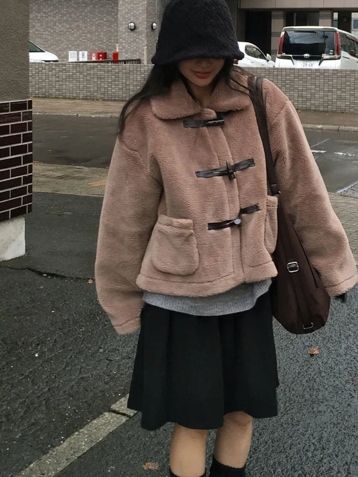 [왕따뜻🤎몽글몽글 *떡볶이코트* 양털 떡볶이자켓 겨울자켓 연말룩] 몽실양털떡볶이코트 상세 이미지 31