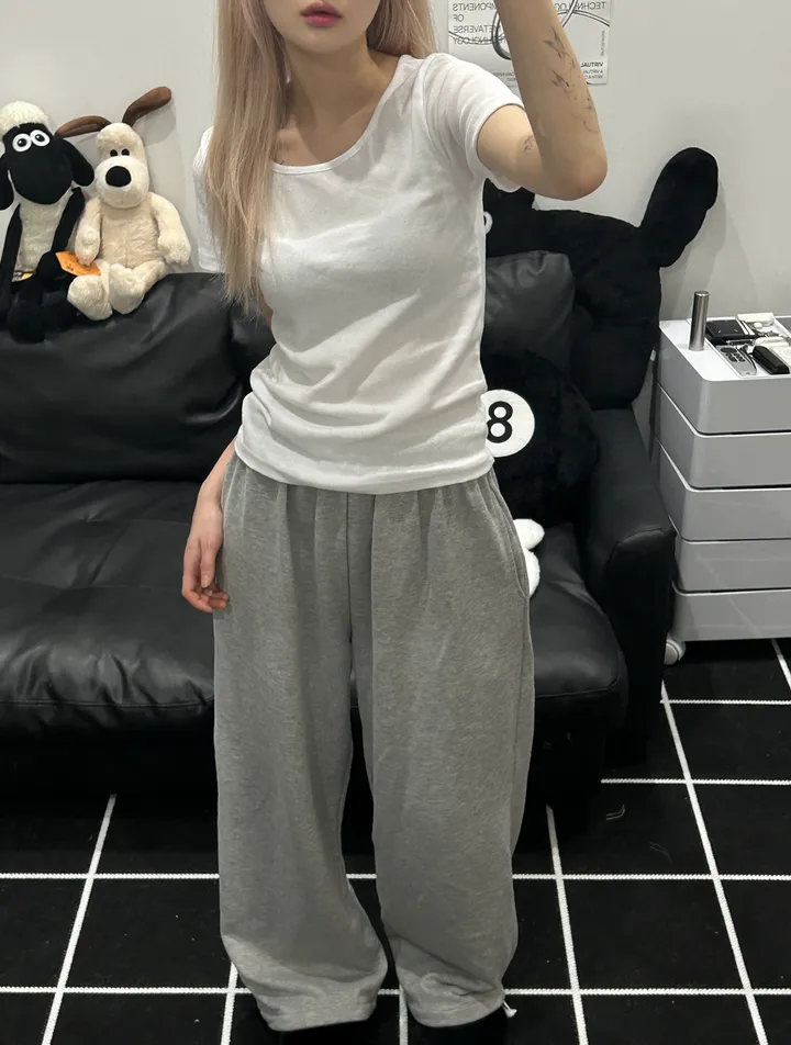 [🎀누적판매 2천장🎀] Butter slimfit u-neck short sleeve T 버터 슬림핏 유넥 반팔티 상세 이미지 13