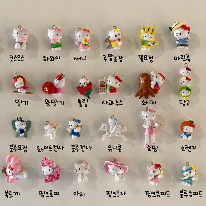 💗56종/빠른출고💗 키티키링 헬로키티 미니 피규어 인형 핸드폰키링 폰줄고리 스트랩 우정템 상세 이미지 4