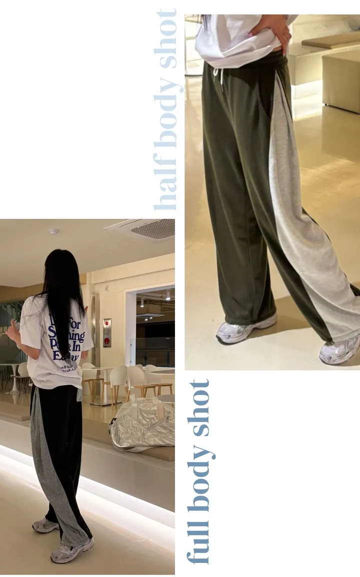 채어스 배색 핀턱 스트링 와이드 밴딩팬츠 3color 상세 이미지 8