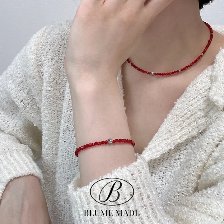 *3천개돌파🔥[made/3color]  플라워 비즈 목걸이 상세 이미지 10