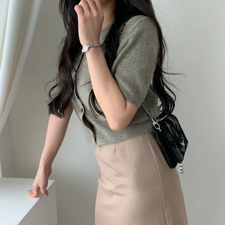 [재진행/부드러워요] 무드쩌는 린넨 하찌 반팔 단추 니트가디건;5col 상세 이미지 39