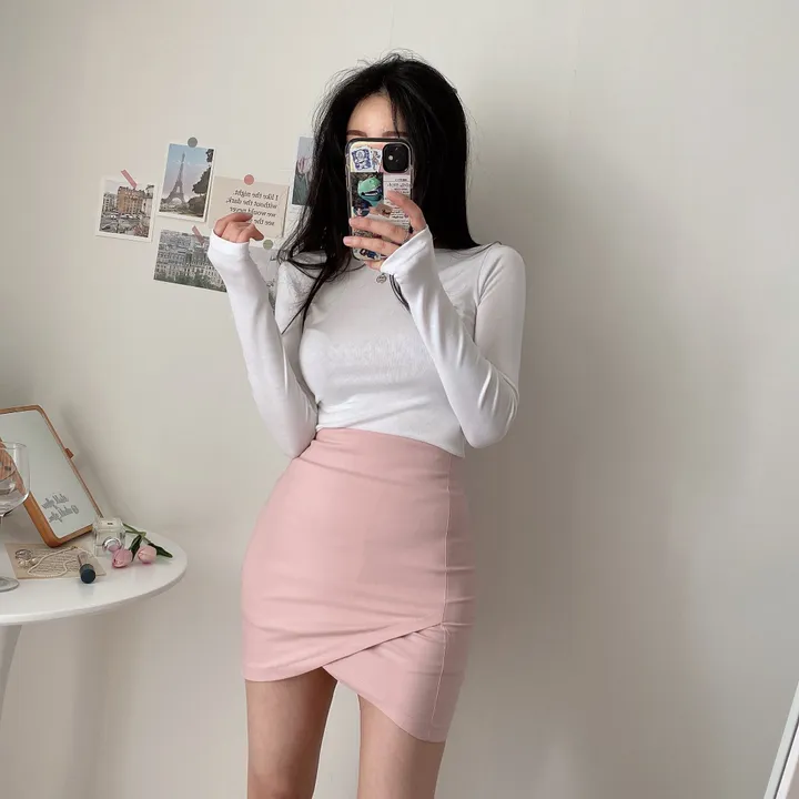 [찰랑~여리~/오프숄더O] 보트넥 입술넥 오프숄더 슬림 여리여리한 페미닌 긴팔 티셔츠 상세 이미지 10