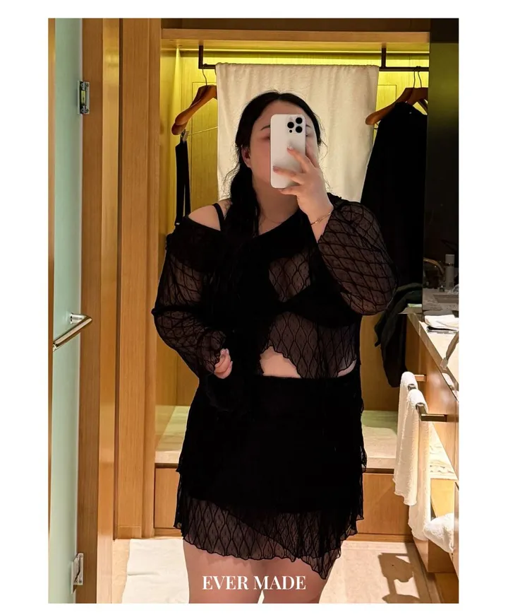 씨스루 포인트 쓰리피스 섹시 호캉스 데이트 신혼여행 수영복 강추 상세 이미지 2