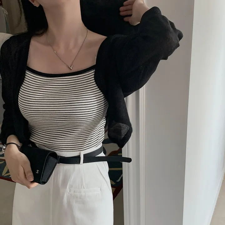 [햇빛차단☀️/블랙 당일출고!] 자체제작 #크치Made 순애 린넨 세미 크롭 볼레로 여름가디건 - cd (장마룩,워터밤,흠뻑쇼 필수템) 상세 이미지 63