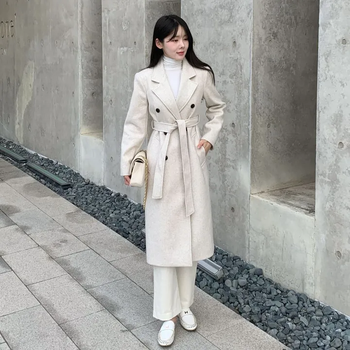 [당일출고🌹] 토토 바바리 롱코트 / 겨울코트 벨트코트 핸드메이드코트 코트 떡볶이코트 싱글코트 더블커트 밍크코트 롱패딩 숏패딩 양털코트 무스탕 겨울자켓 하객룩 아우터 점퍼 트위드자켓 트렌치코트 바바리코트 후드코트 후드롱코트 케이프코트 망토자켓 연말룩 청 상세 이미지 18