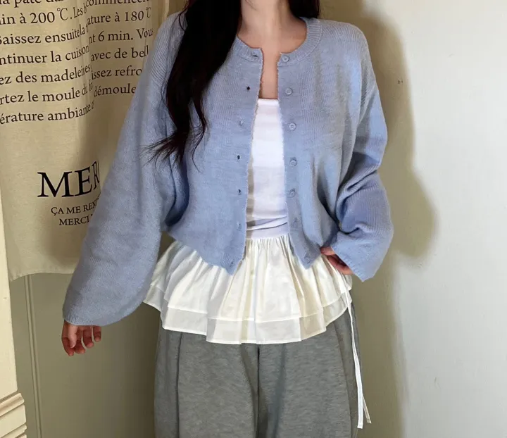 [다음날도착!당일배송/봄가디건/핏보장]라운드 벌룬 아방핏 니트 가디건/9color 상세 이미지 3