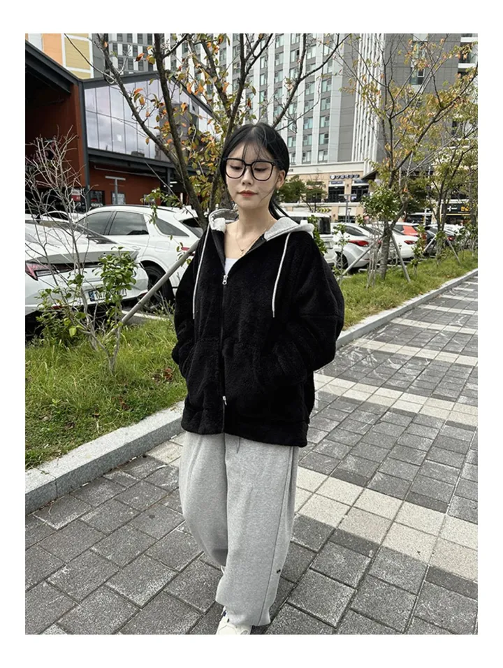 [당일배송][양털/뽀글이]후드 플리스 투웨이 겨울 따뜻한 데일리 점퍼 3color 묶음할인중 상세 이미지 86