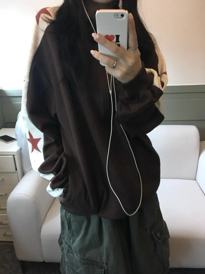 Hosi star printing Hood zip-up 호시 별 프린팅 후드집업 3color 상세 이미지 6