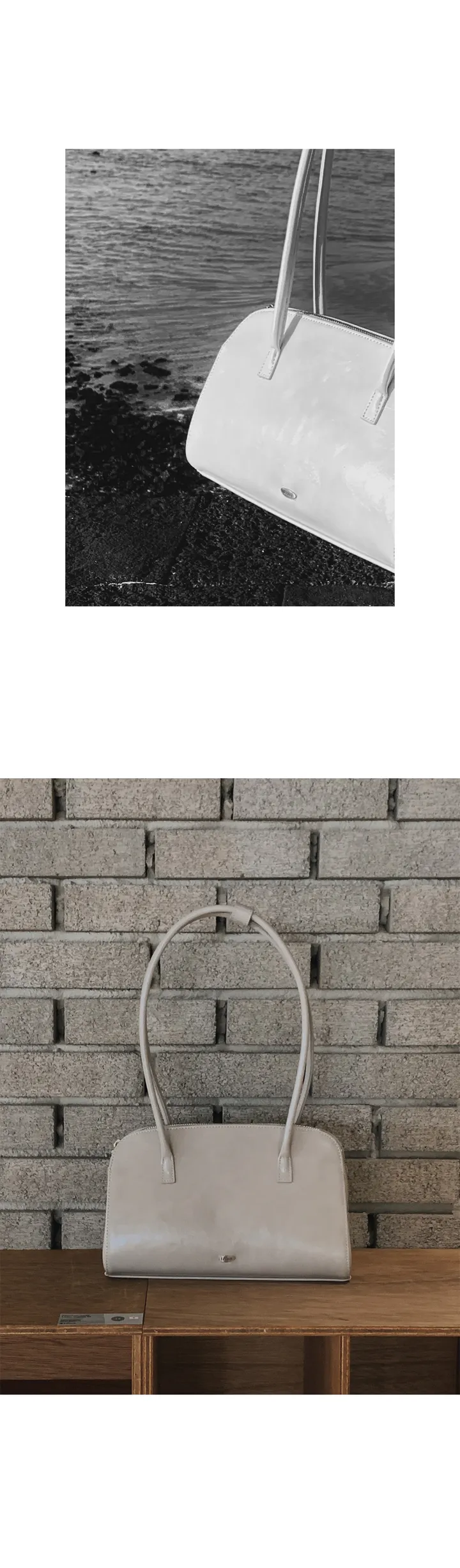 [🤎트렌디/숄더백] #LENTO. Baguette Tote Bag - 4 color (SLOWMADE/자체제작/알찬수납력/데일리/바게트백/레더백/이너포켓) 상세 이미지 20