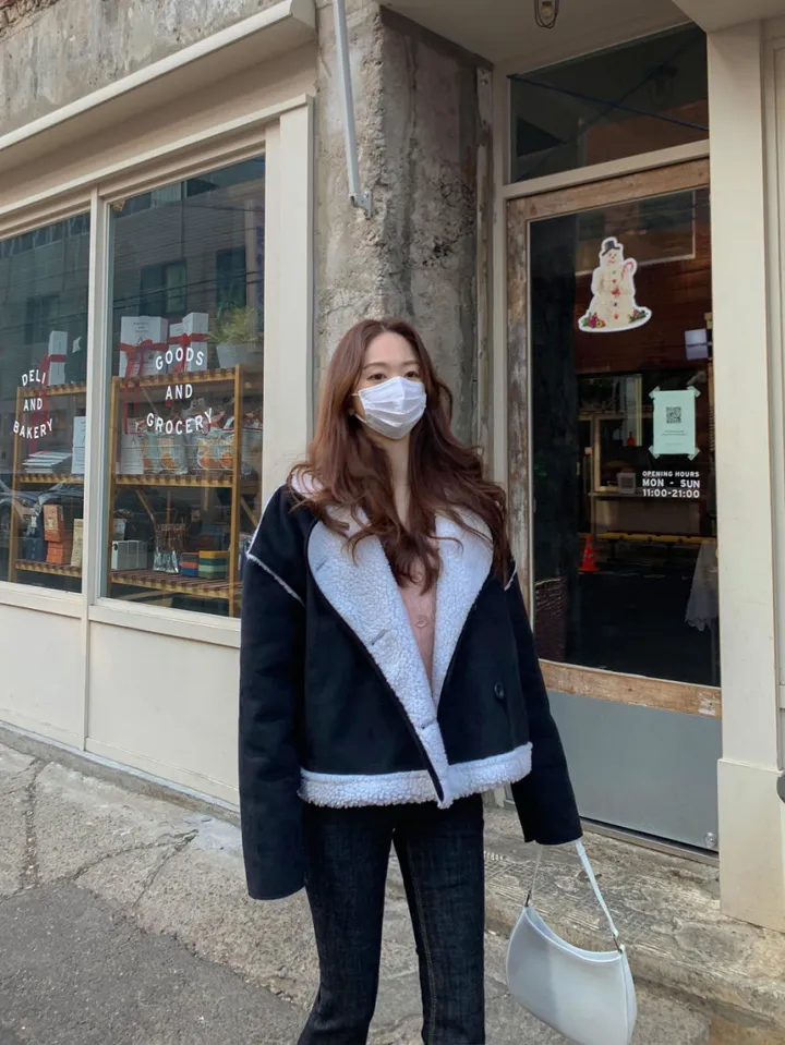 [심쿵핏/털빠짐X] 따뜻 도톰 파스텔 루즈핏 앙고라 모헤어 크롭 브이넥 벌룬 소매 깃털 퍼 니트 가디건 상세 이미지 84