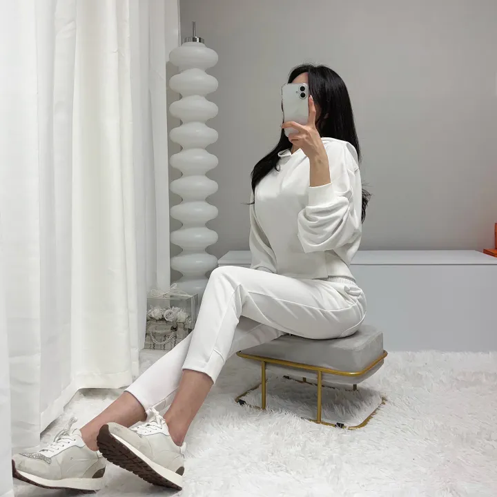 *밑단 포인트, 3color* 로로 슬림 일자 슬랙스 트레이닝 팬츠 상세 이미지 5