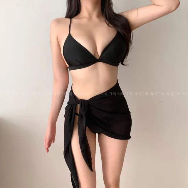 💚2개 묶음할인💚비키니 커버업 시스루 쉬폰 랩스커트 엉덩이가리개 상세 이미지 6