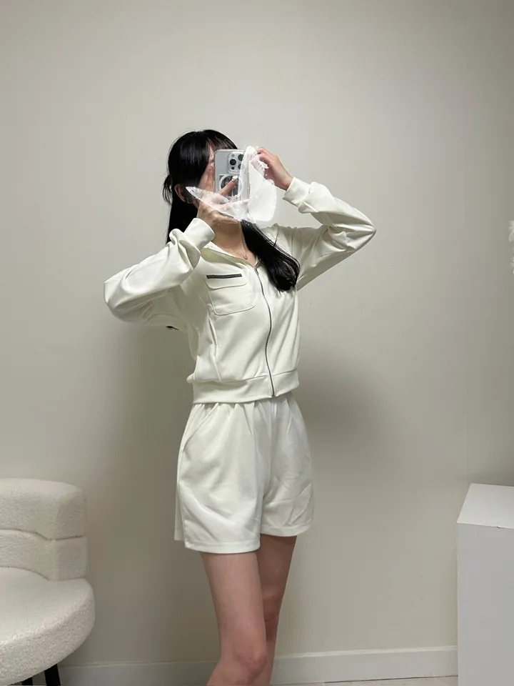 블랙비즈 후드집업  밴딩반바지 트레이닝 세트 상세 이미지 7