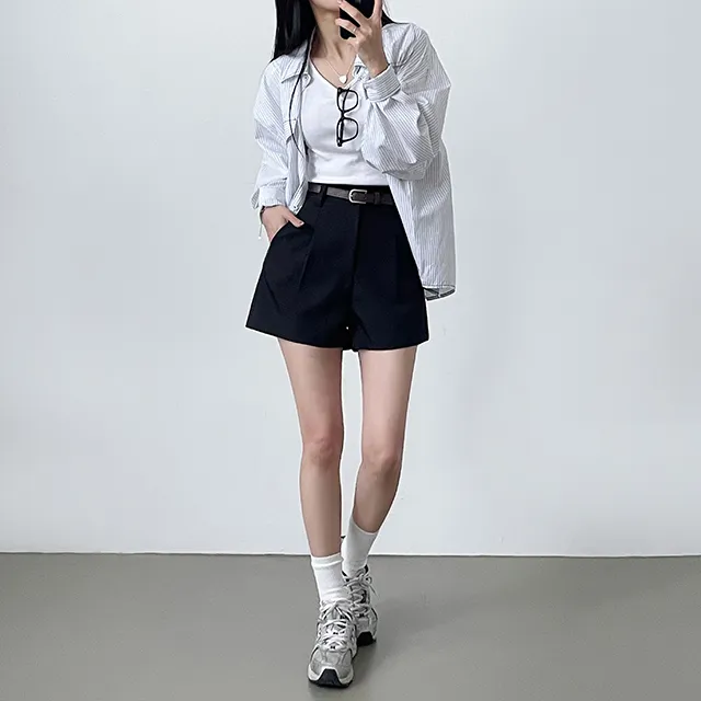 [S,M,L/벨트SET!] *봄신상 핏정석 데일리 숏팬츠 슬랙스 3color 상세 이미지 16
