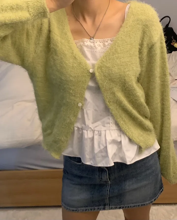 당일발송 !![솔잎🌿/모델추천] 솔잎 포근 투버튼 긴팔 가디건 (4color) 상세 이미지 14