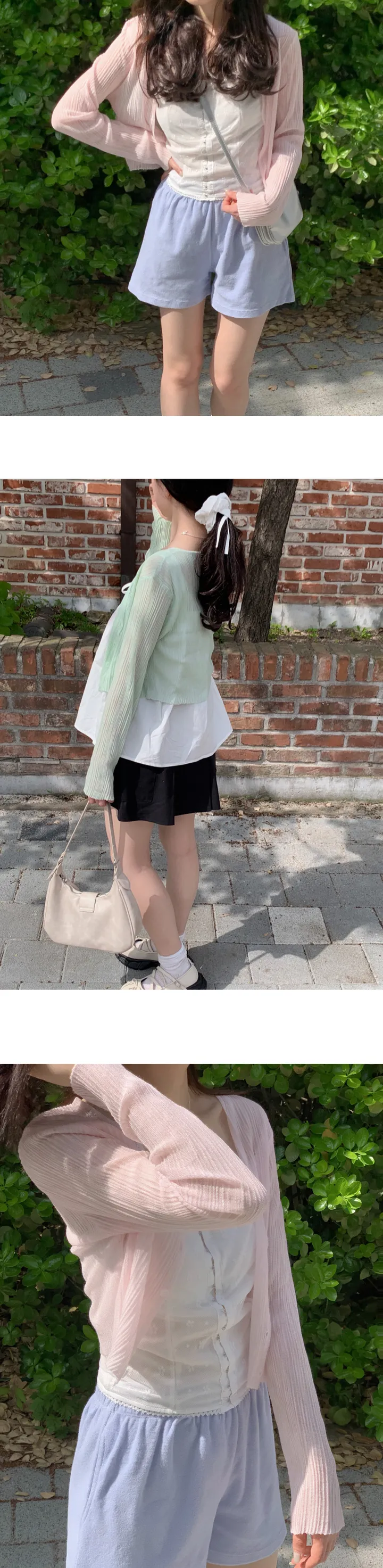 [쿨링감굿🧊]풋사과 가디건 3color 입는게 더 시원한, 시스루 살안타템 여름가디건 상세 이미지 18