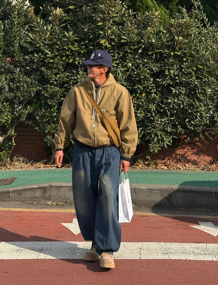 (UNISEX) 빈티지 워크 후드 자켓 상세 이미지 17