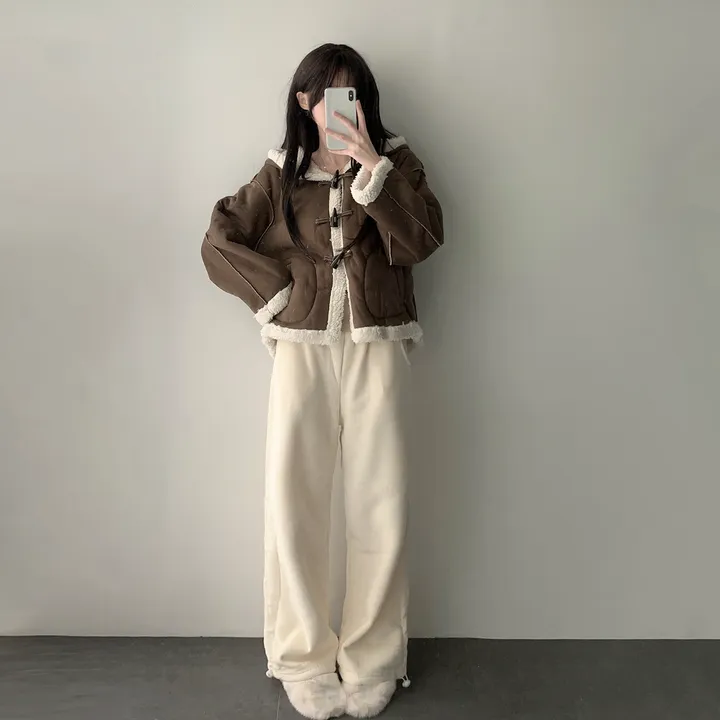 [귀여운핏/양털안감🌡️] 로아 떡볶이 토글 퍼 후드 무스탕 코트 자켓 상세 이미지 5