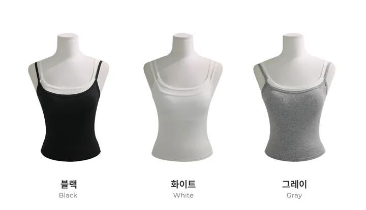 [기획특가] 더블 캡내장 크롭탑 - 3color 상세 이미지 5