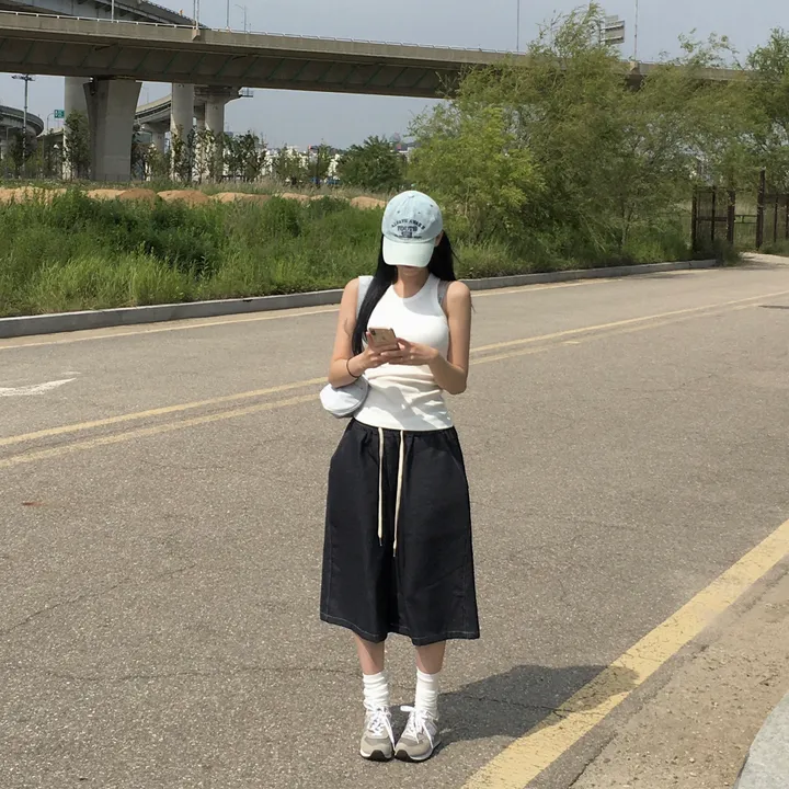 [*극찬핏]하프 생지 버뮤다 pt : half bermuda pants - 3 color 상세 이미지 32