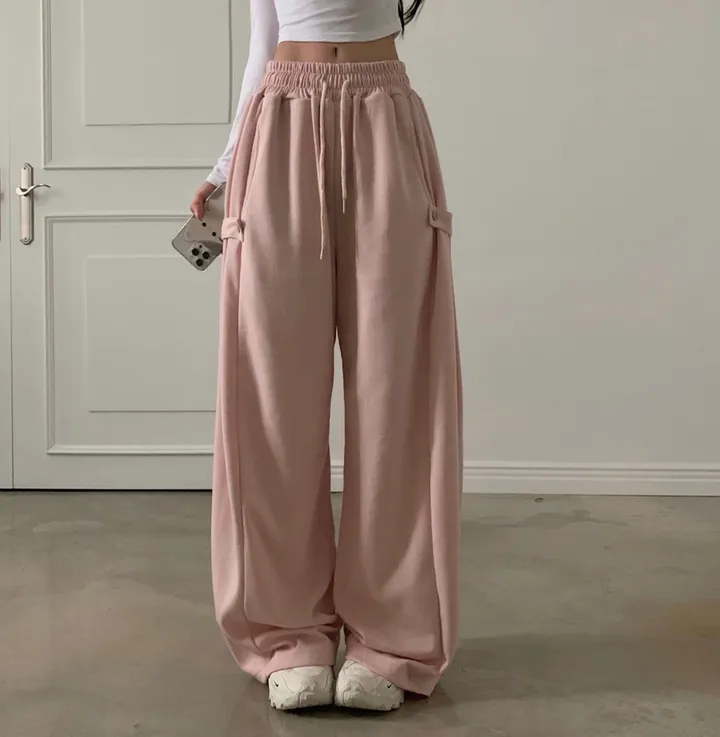 Made [봄컬러추가/🤍숏,롱!] 비어 사이드스냅 비죠, 버튼 롱와이드 트레이닝 추리닝 밴딩팬츠 - 12color 상세 이미지 23