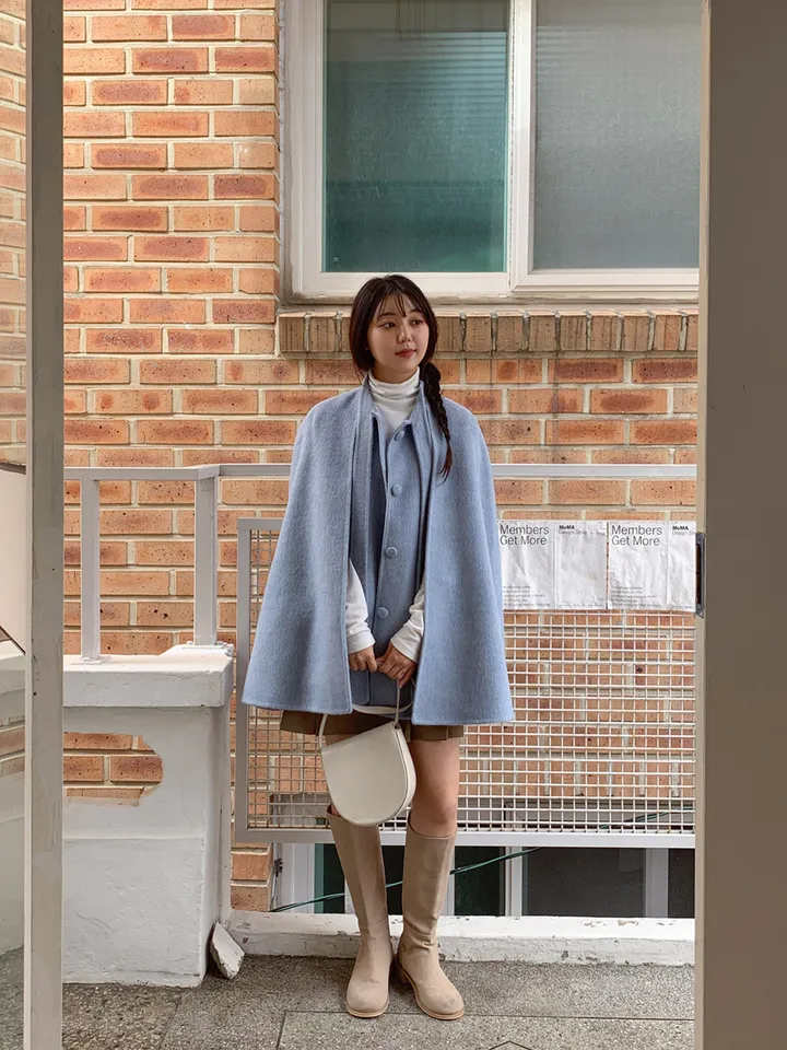 울90% 케이프 망토 핸드메이드 코트 (44-77) 상세 이미지 11