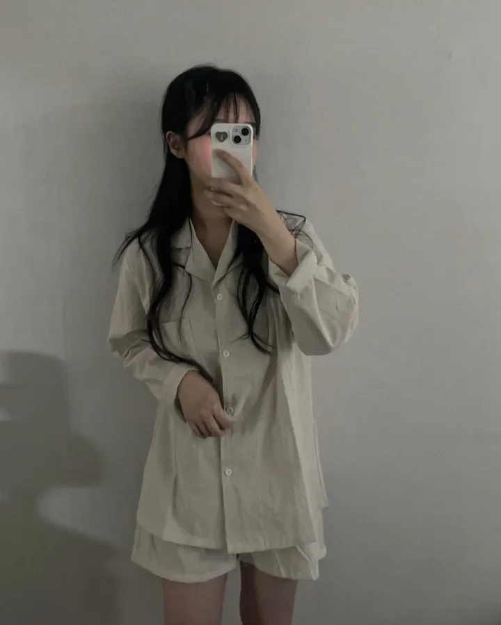 [자체제작/극찬후기✨][반바지+긴팔] shirt pajamas set ver.2 상세 이미지 6
